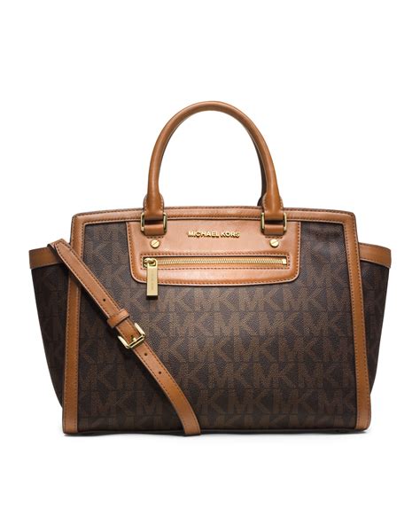 michael kors selma brown|michael kors selma large sale.